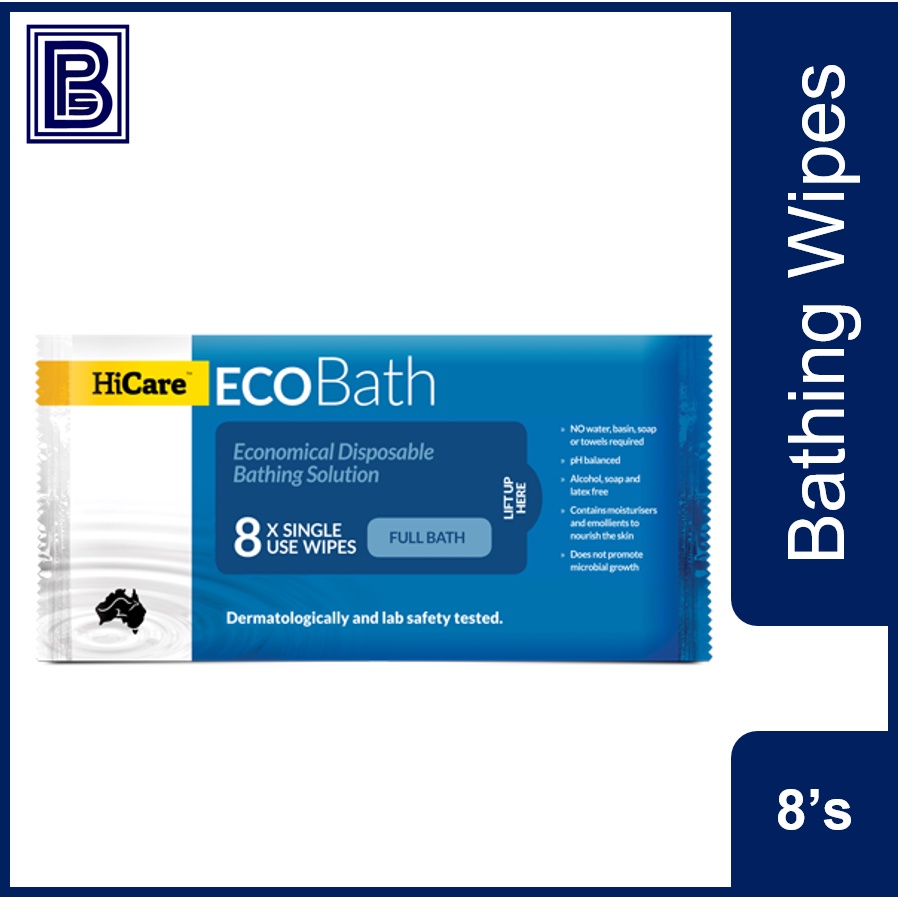 HiCare EcoBath Economic Disposable Bathing Wipes for Travelling