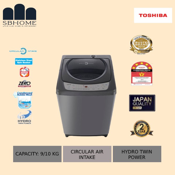 TOSHIBA 9KG 10KG WASHING MACHINE AWH1000GM (SB) / AWH1100GM (SM