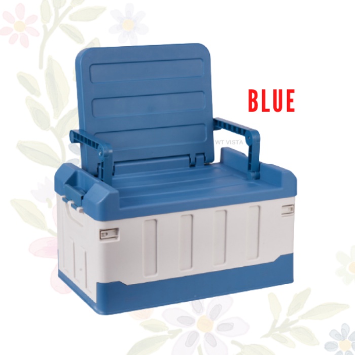 Foldable Chair Storage Box 2 in 1 Storage Bin Stool Collapsible