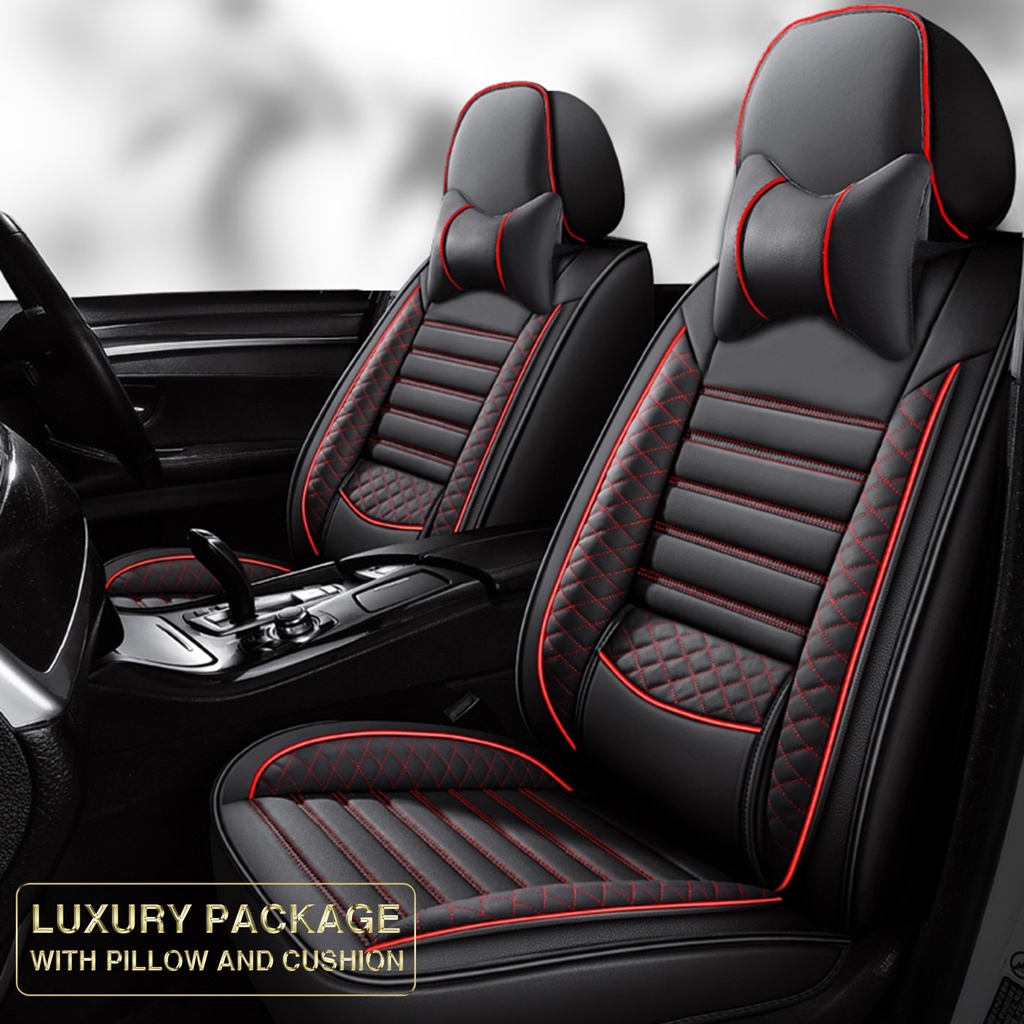 ZEN 7D Universal Car Leather Seat Cover 5Seater Front & Rear Cover