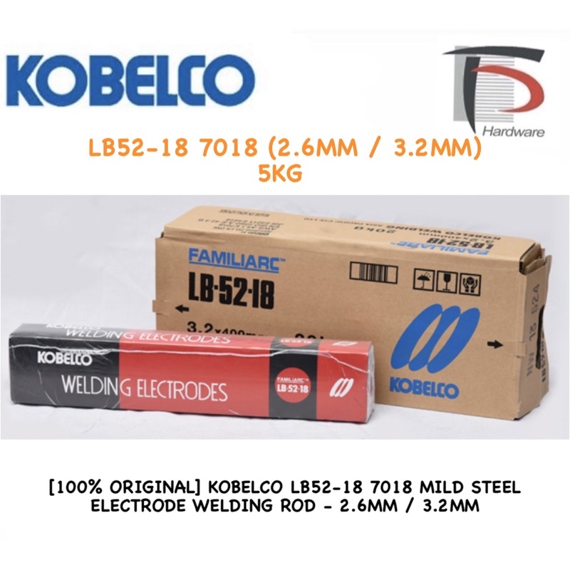[100 ORIGINAL] KOBELCO LB5218 7018 MILD STEEL ELECTRODE WELDING ROD