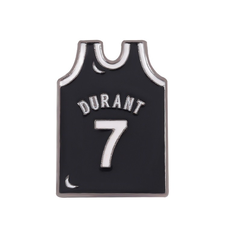 Basketball Player Jersey Enamel Lapel Pins Red Blue Jersey Badge Brooches Jewelry for Backpack