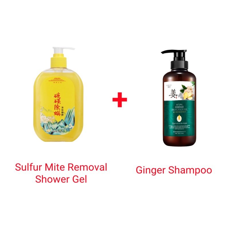 jerawat badan acne body wash sulfur mite removal shower gel antibacterial eczema kulit gatal