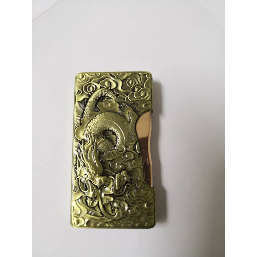 Ready Stock Malaysia New Arrival Jet Lighter Dragon Design Golden