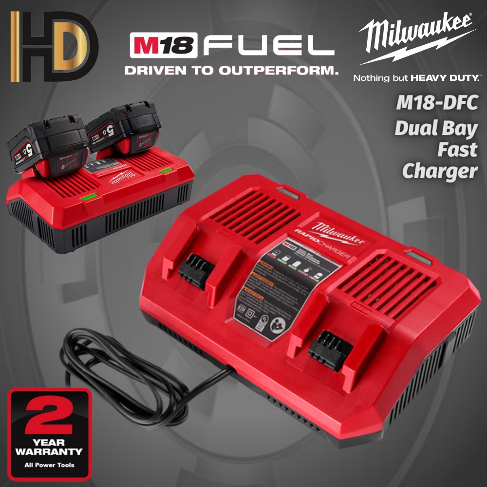 Milwaukee M18 DFC Dual Bay Fast Charger / M18 Dual Bay Simultaneous