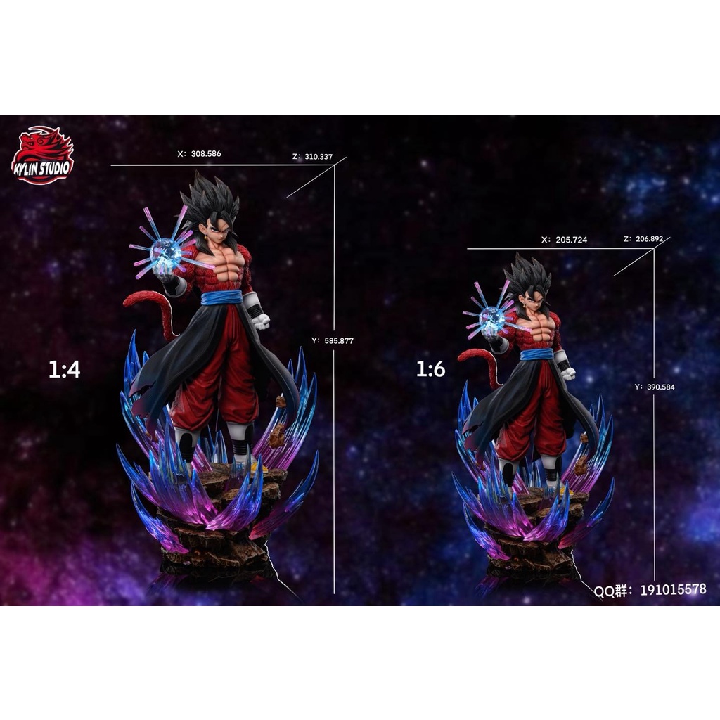 Kylin Studio Dragon Ball Series Super Saiyan 4 Vegetto Dragon Ball Resin Statue Shopee