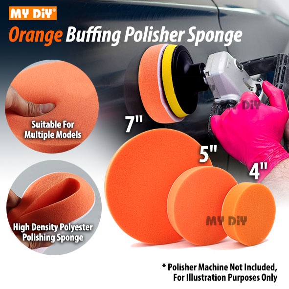 MYDIYHOMEDEPOT Orange Polish Sponge Buffing Polisher Car Sponge