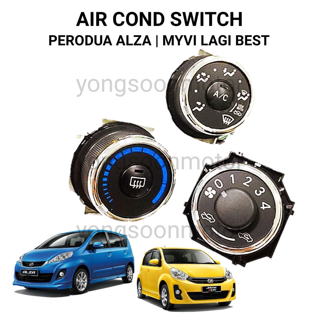 AIR COND SWITCH / BLOWER SWITCH / HEATER SWITCH PERODUA ALZA, MYVI LAGI
