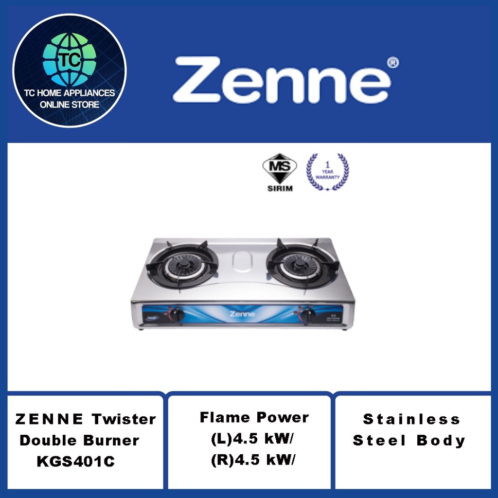 Zenne Gas Stove (KGS401CS) Shopee Malaysia