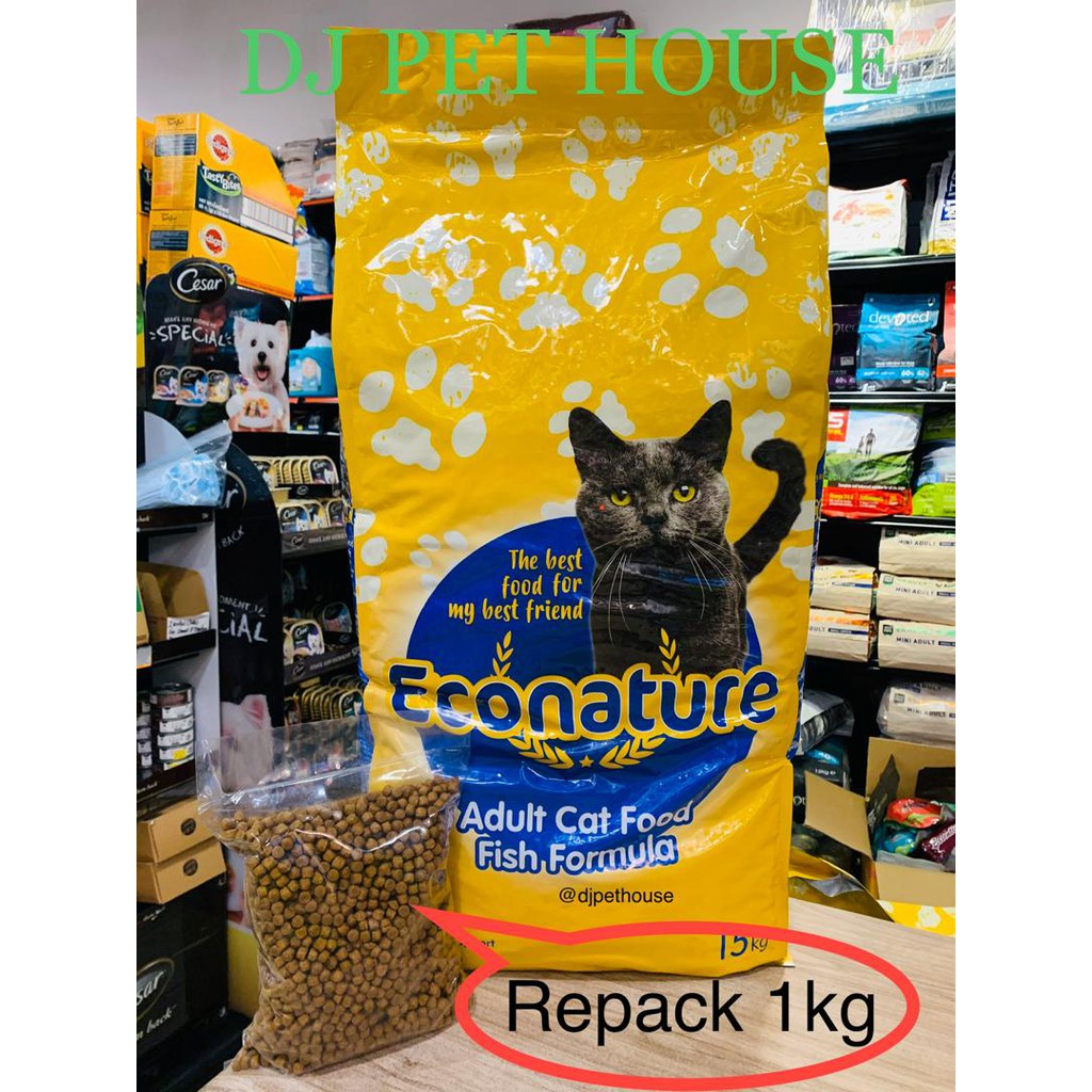 Econature Adult Cat Food Fish Formula Repack 1kg Makanan Kucing
