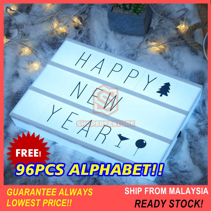 A3A4A5A6 Lightbox Led Box Alphabet Light Message Box DIY Light Box
