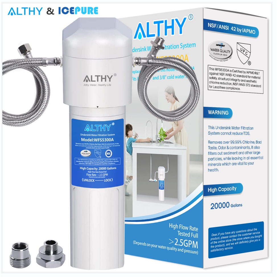 ICEPURE Under Sink Water Filter Purifier NSF/ANSI Certified Direct Connect Under Counter