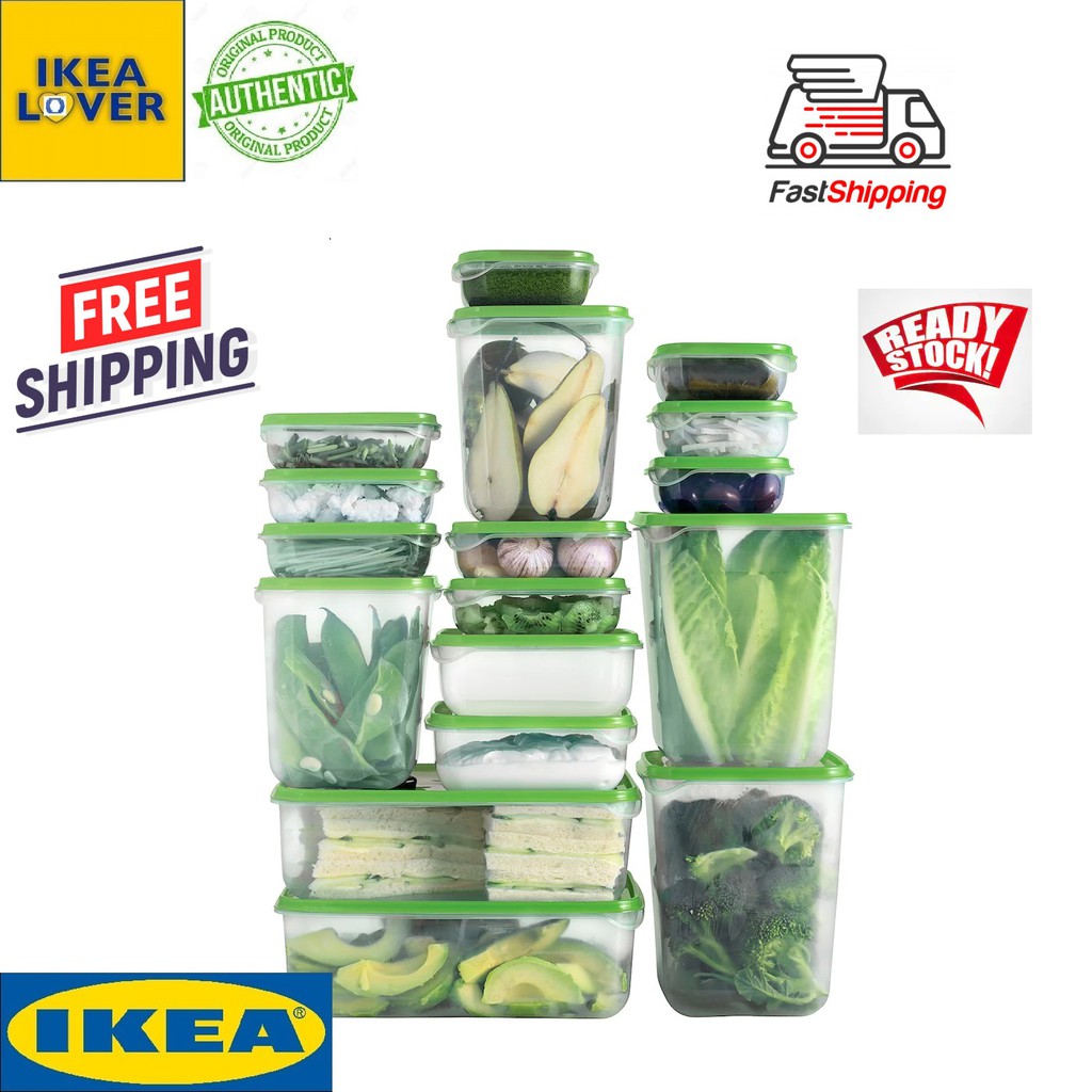 Cheap!! IKEA PRUTA Food container, set of 17/ Bekas makanan IKEA 1 set