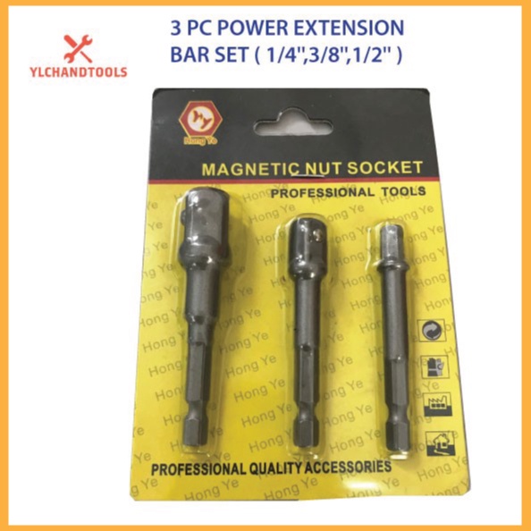 3 PC POWER EXTENSION BAR SET ( 1/4'',3/8'',1/2'' ) Shopee Malaysia