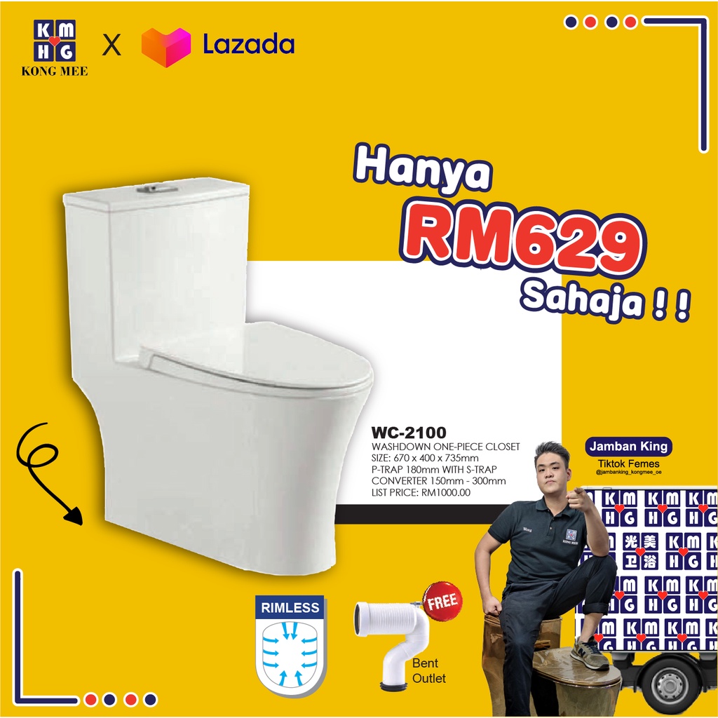 10.10 SALE Saniware High Quality OnePiece WC (Toilet Bowl) High