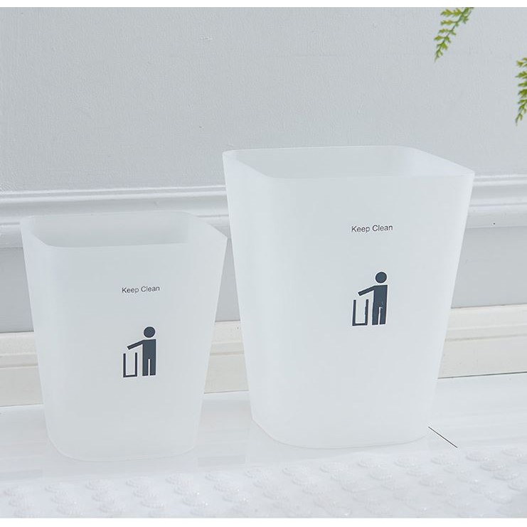 Square trash can without lid home office simple big mouth kitchen