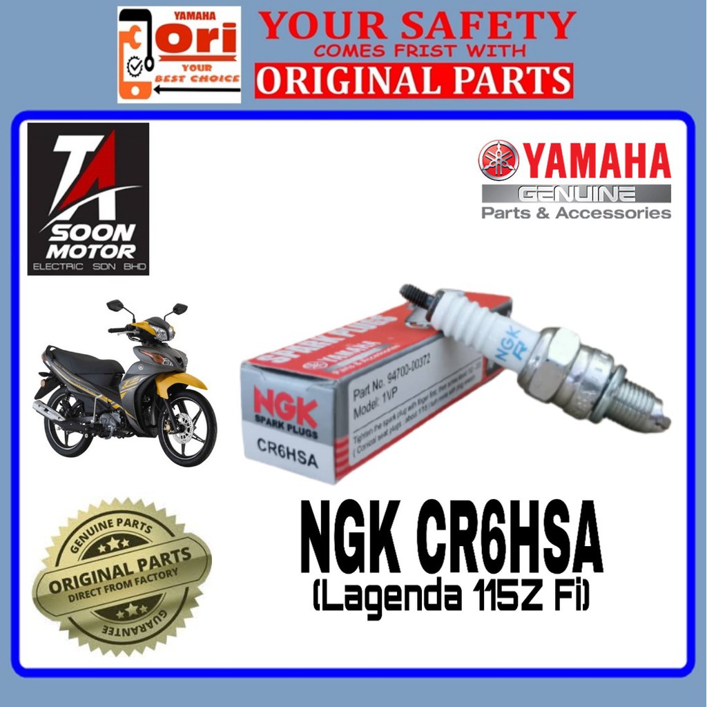 YAMAHA ORIGINAL NGK SPARK PLUG CR6HSA / LAGENDA 115Z FUEL INJECTION
