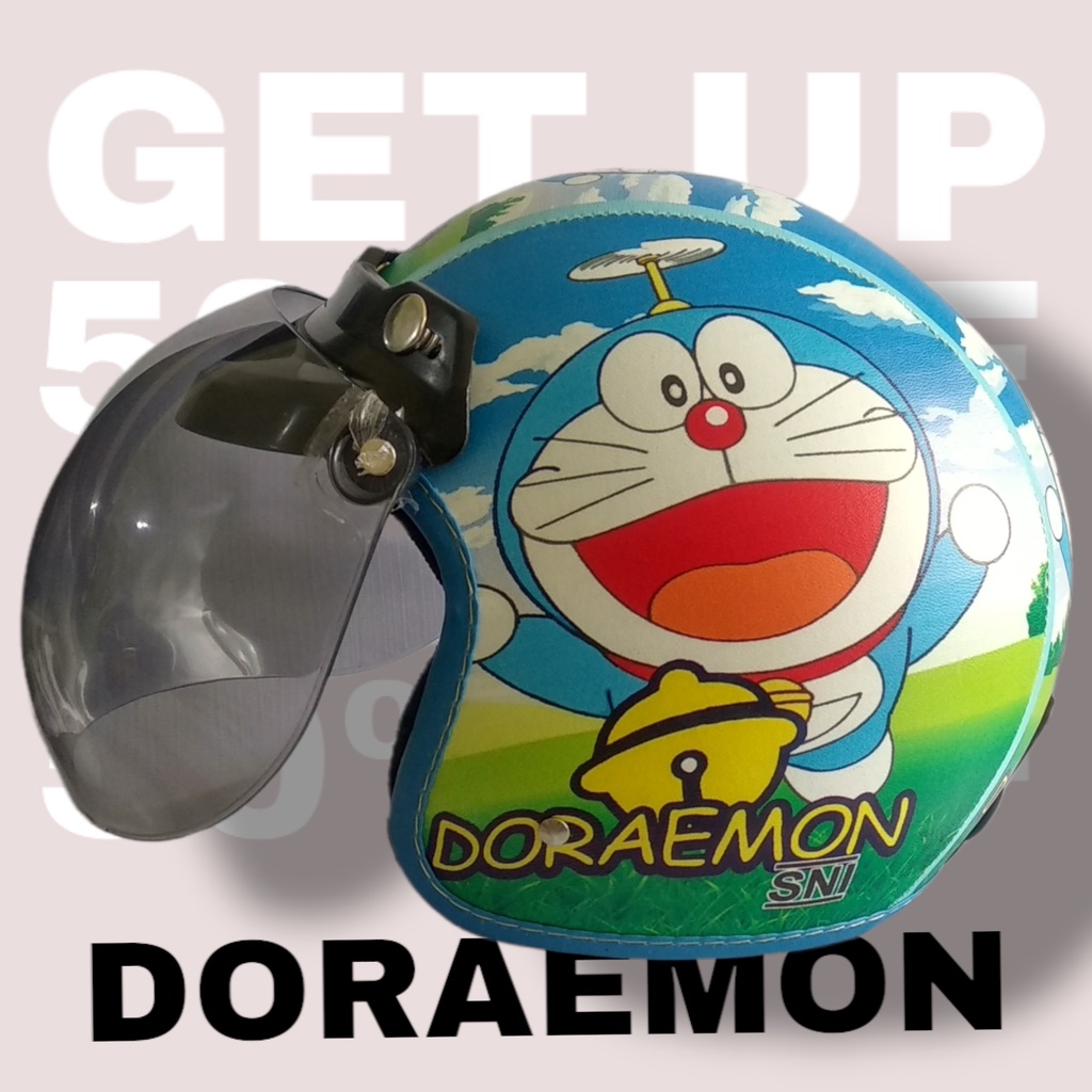 Retro Child Bogo Helmet Age 26 Years Various Doraemon Characters