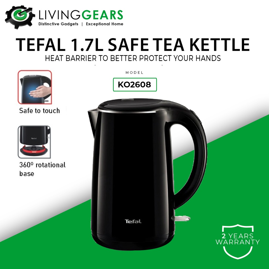 Tefal Safe Tea Kettle Double Layer Heat Protection (1.7L) KO2608/KO2601