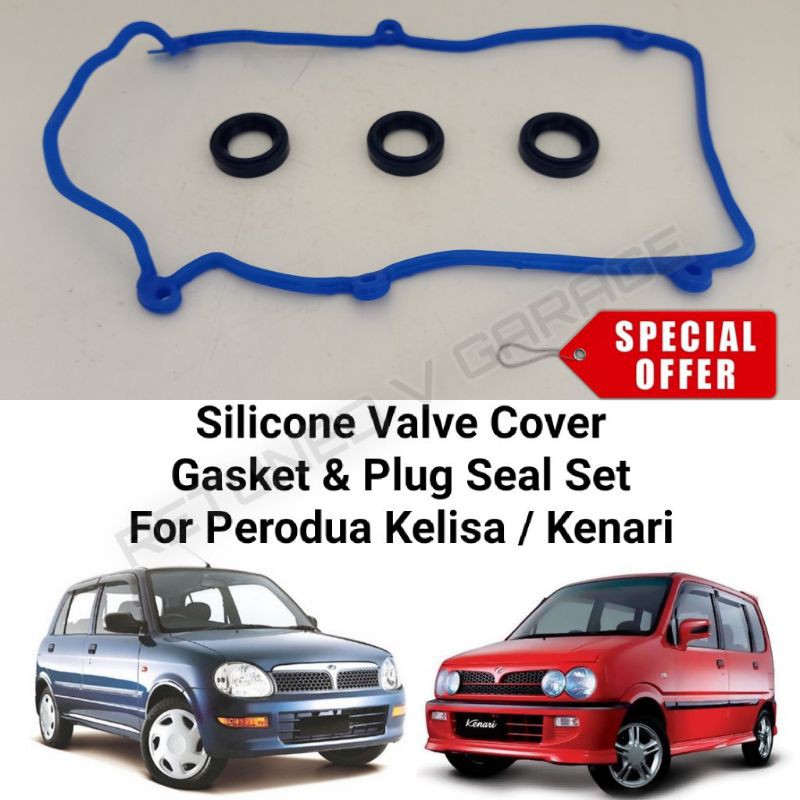 Perodua Kelisa / Kenari Silicone Valve Cover Gasket & Silicone Plug
