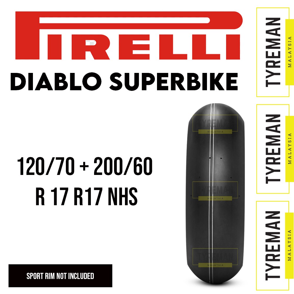TAYAR SUPERBIKE Pirelli Diablo Superbike 120/70 + 200/60 R17 SC1 (FULL