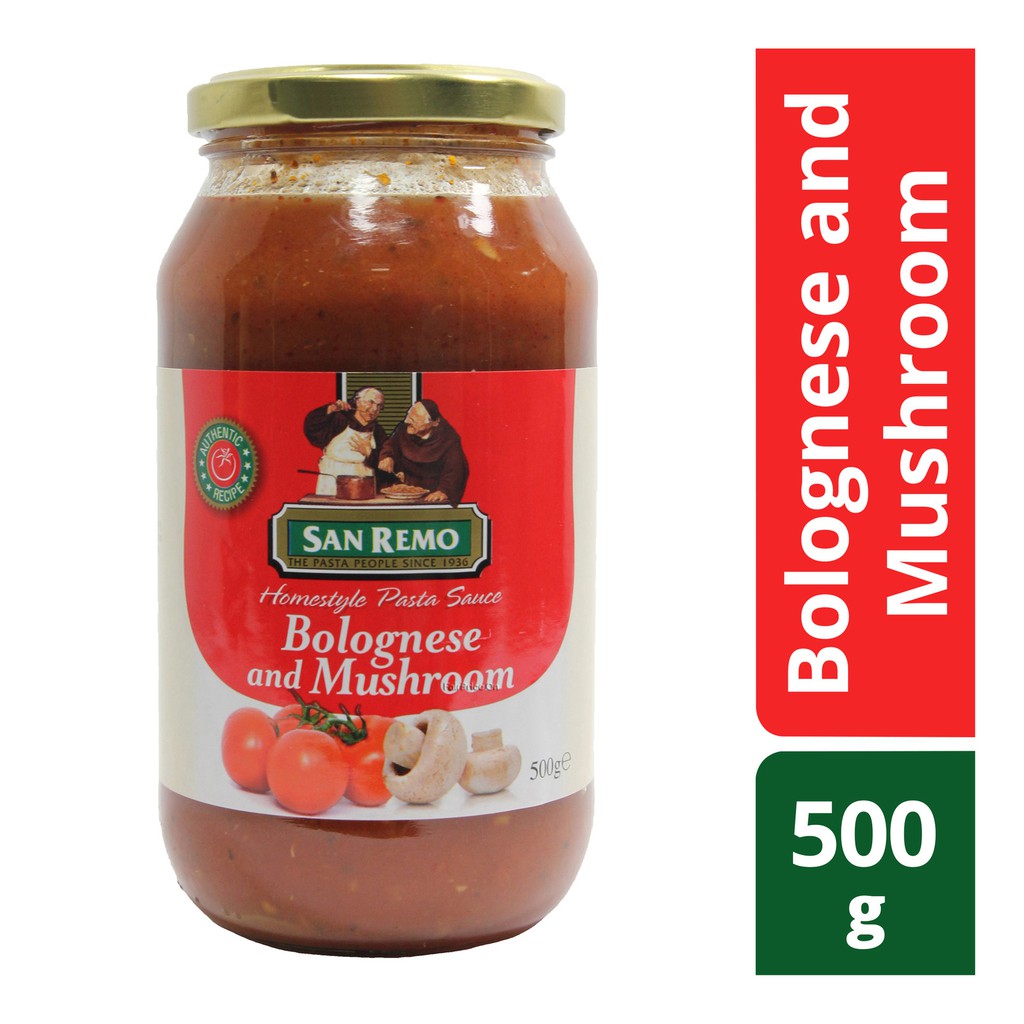 San Remo Pasta Sauce Bolognese & Mushroom 500 g Shopee Malaysia
