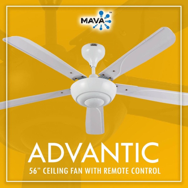 Mava 56” ceiling fan 5 blade with 4 speed remote control / anti rush