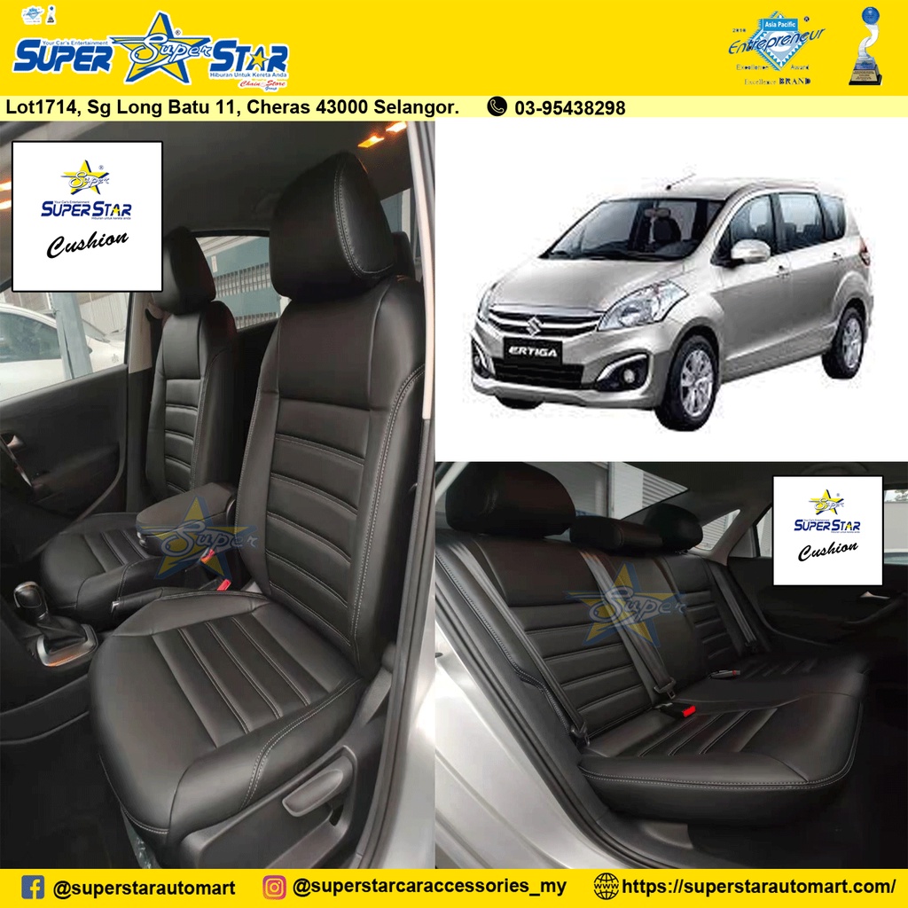 Superstar Cushion Proton Ertiga Nappa Leather Seat Cover Shopee Malaysia