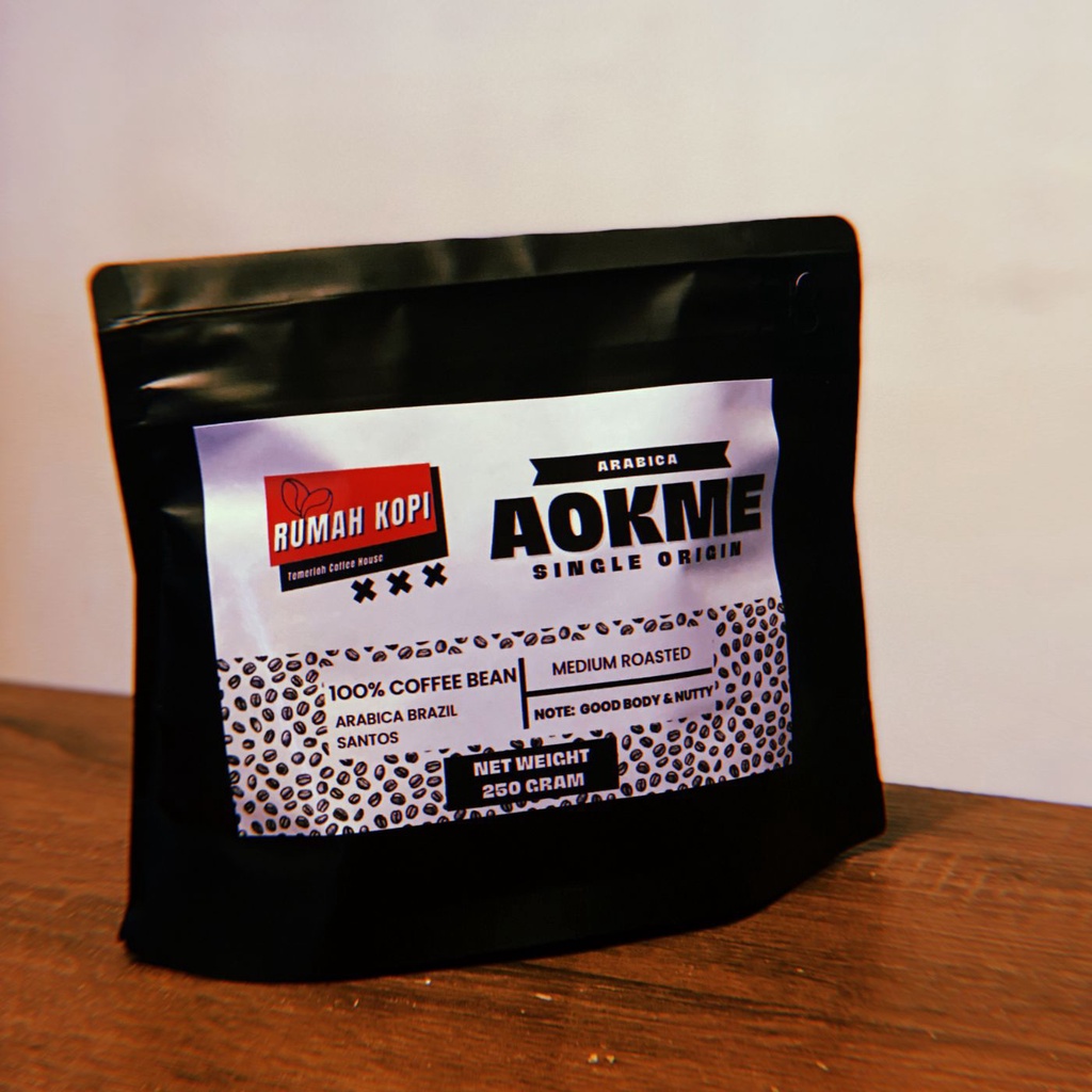 Aokme Single Origin Brazil Santos Coffee Bean Rumah Kopi Temerloh