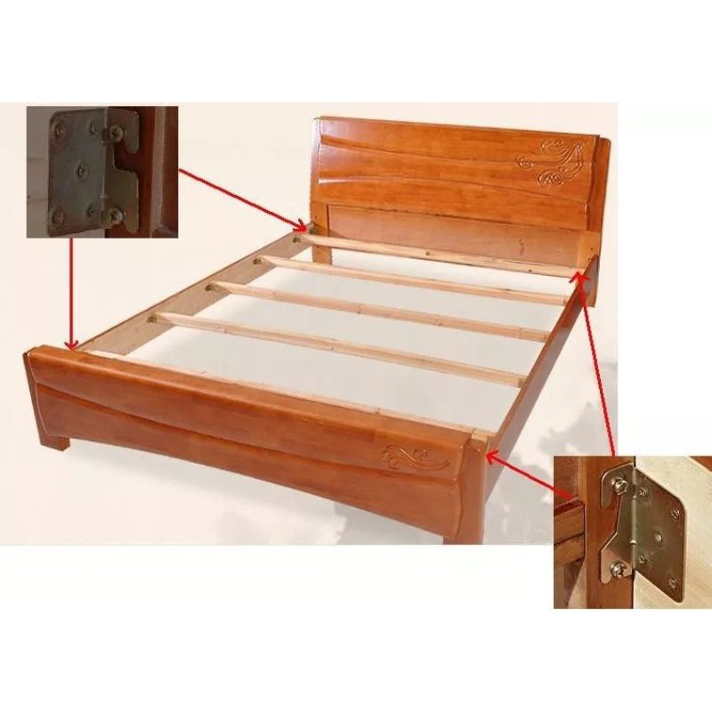 Heavy Duty Bed Frame Hinge Bracket Shopee Malaysia