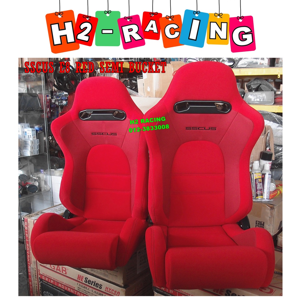 SSCUS E8 WIRA SEMI BUCKET SPORT SEAT FOR UNIVERSAL CAR WIRA WAJA GEN2