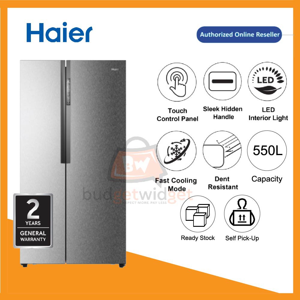 Haier (550L) Side By Side Non Inverter Series Refrigerator HRF521DM6 Shopee Malaysia