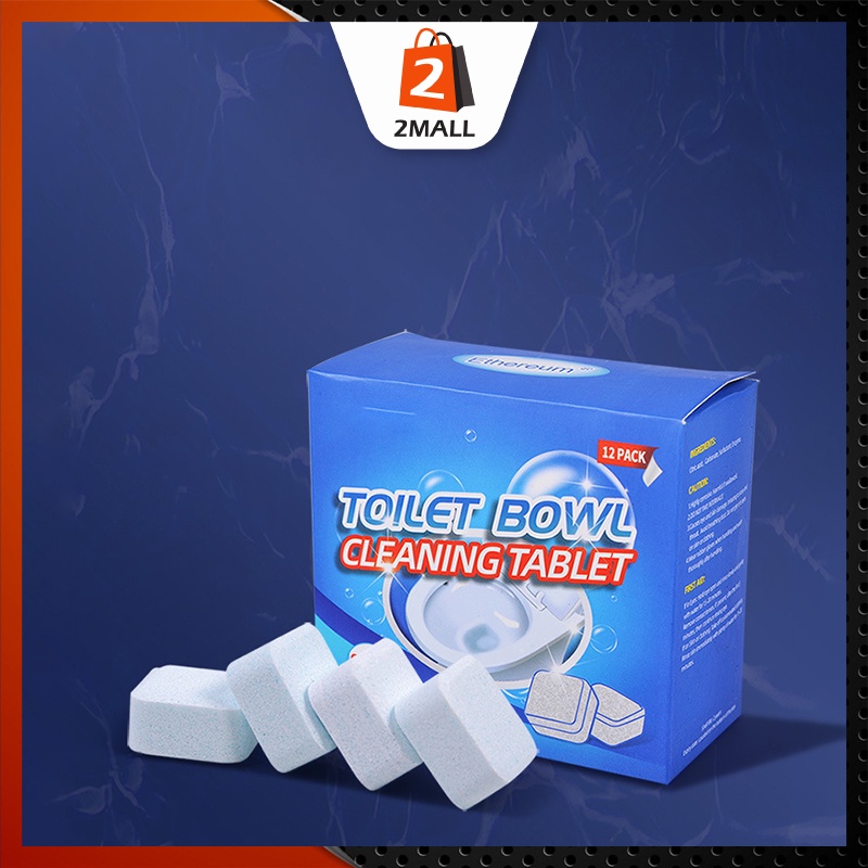 2MALL 12pcs Toilet Bowl Cleaner Instant Effervescent Tablet Automatic