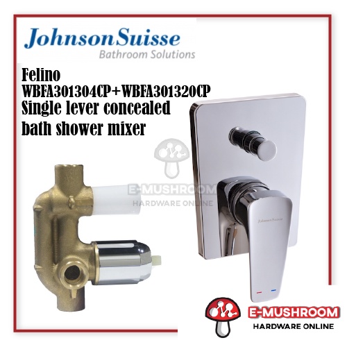 Johnson Suisse Felino Concealed Bath Shower Mixer WBFA301304CP+WBFA301320CP Shopee Malaysia