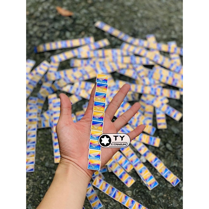 Honda Logo Titanium Bird Wing Clock Sticker, Super Strong 3M Glue