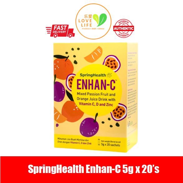 SPRINGHEALTH ENHANC Mixed Passion Fruit and Orange Juice Drink with