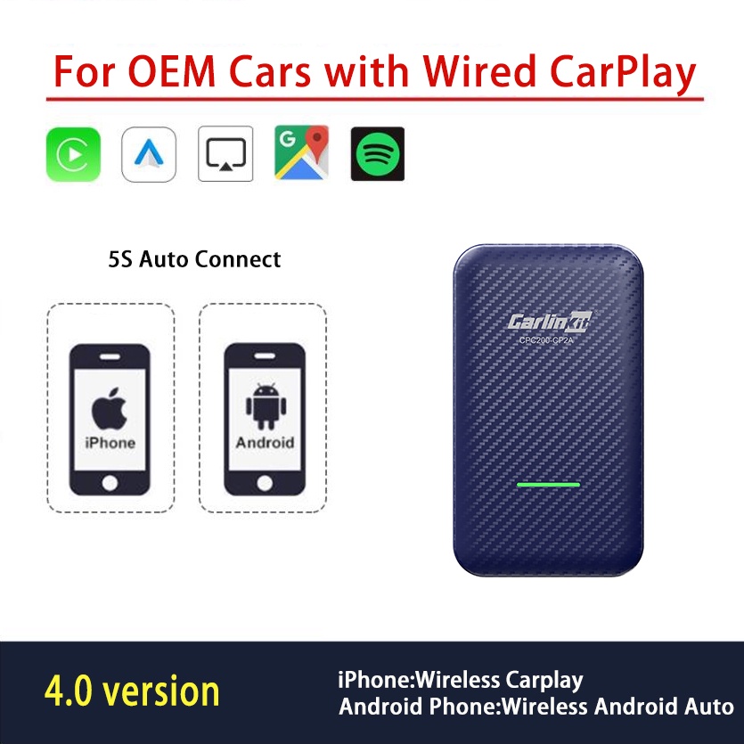 Carlinkit 3.0 wireless carplay adapter carlink kit 5.0 android auto