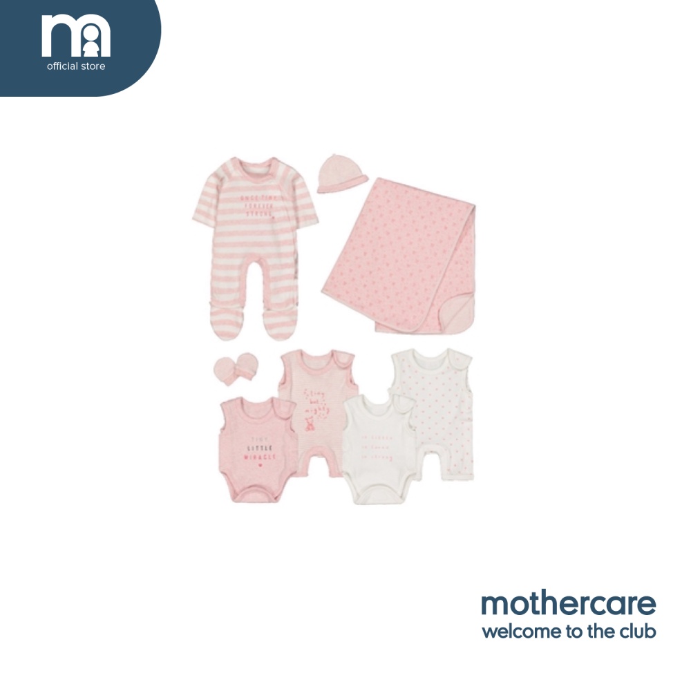 Mothercare Baby Girl Pink Premature Baby EightPiece Set (4lbs5lbs) Shopee Malaysia