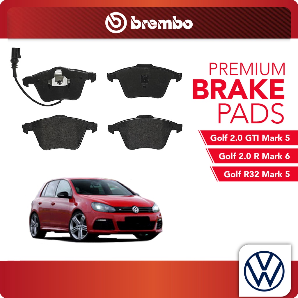 BREMBO Front Pads (1 set) Compatible with VW Golf 2.0 GTI Mark 5
