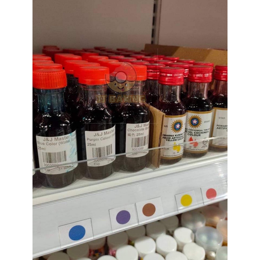 [HALAL] 25gm WATER BASE FOOD COLOURING COLORING PEWARNA MAKANAN 食品色素