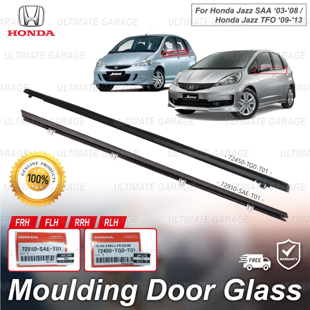 ORIGINAL HONDA JAZZ GLASS DOOR MOULDING 2003-2013 SEAL RUBBER OUTER