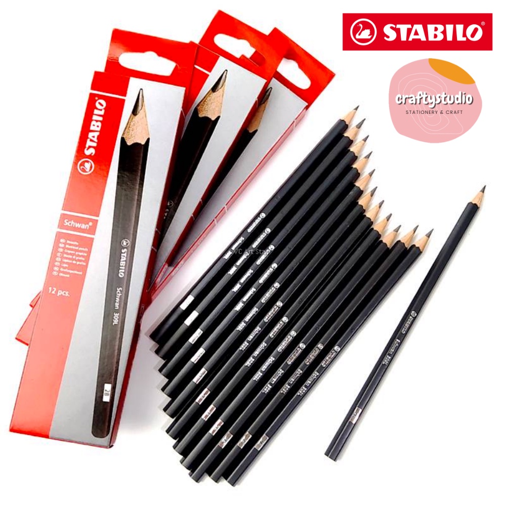Stabilo Schwan 2B Pencil 309L, Stabilo 2B Pencil Set, Pensel 2B