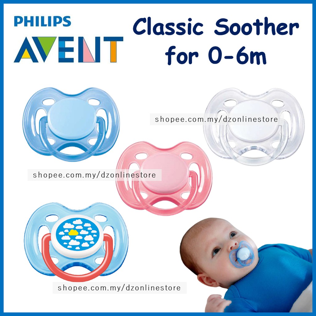 AVENT Pacifier Soother Classic Freeflow Orthodontic Puting Newborn Baby