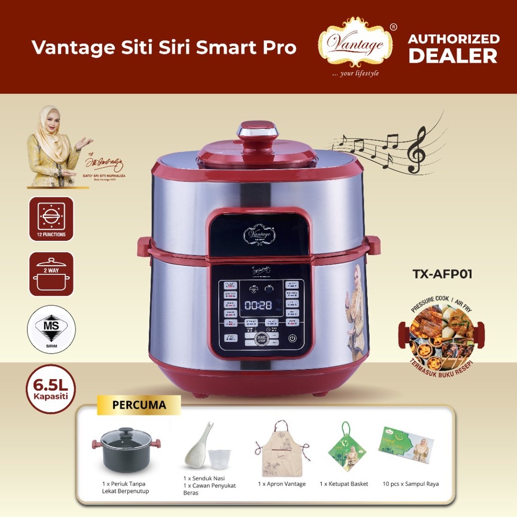 VANTAGE Siti Series Smart Pro Air Fryer Pressure Cooker Shopee Malaysia