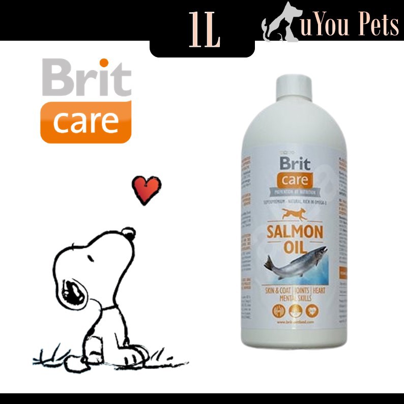 Brit Care Salmon Oil 1000ml (Pet Supplement, Salmon Oil Supplement