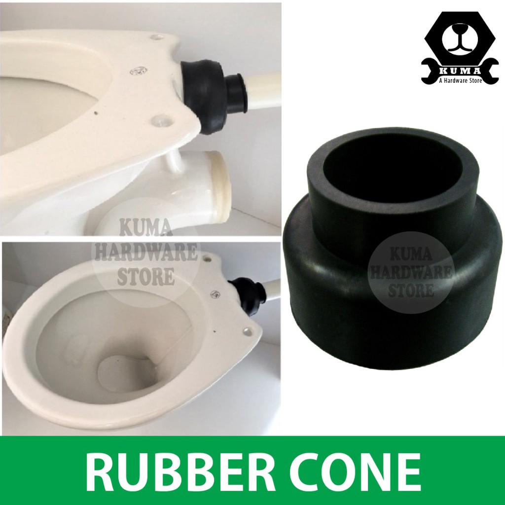 Toilet Small Rubber Cone Black For Lower Level Cistern/ Flush Pipe