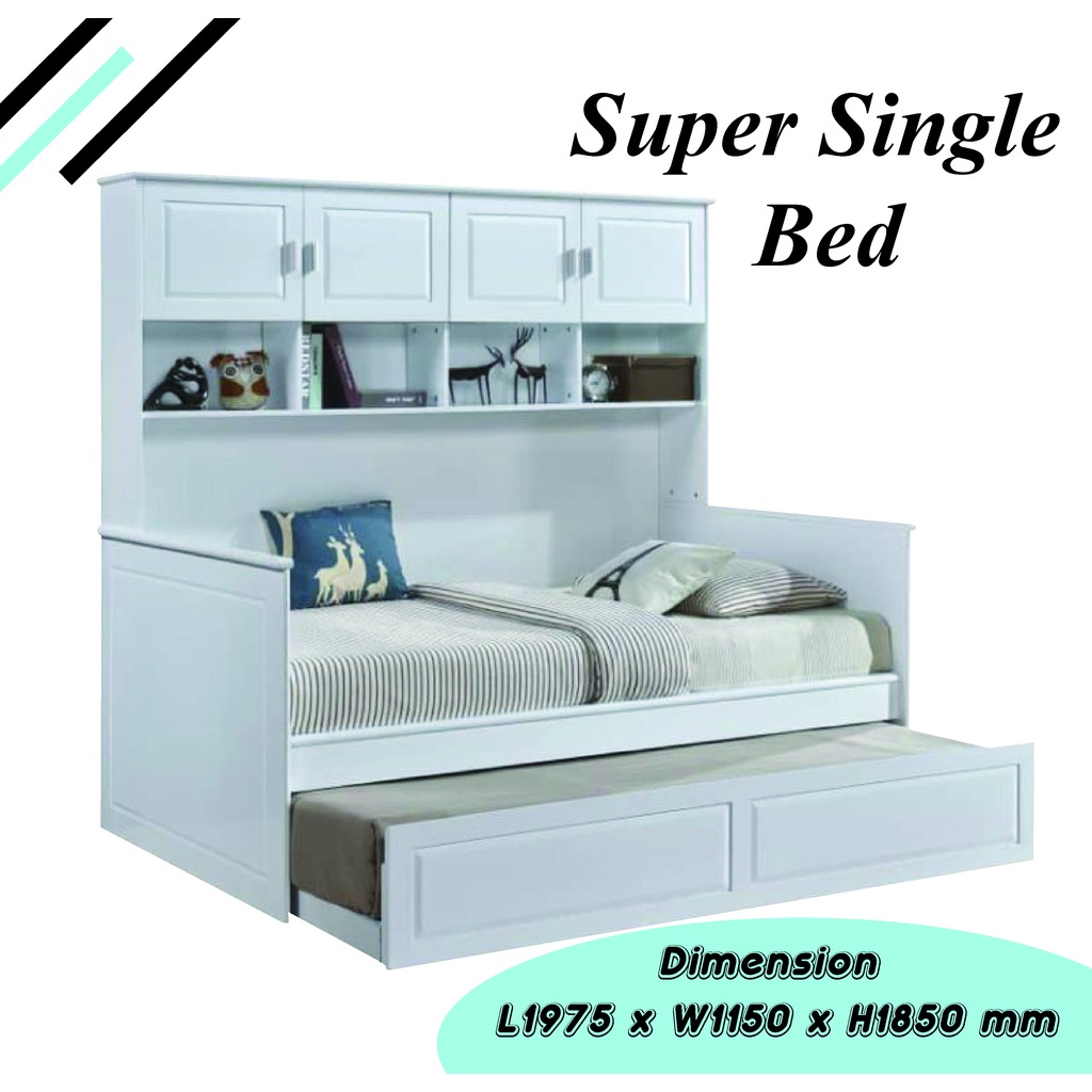 SUPER SINGLE BED /PULL OUT BED/STORAGE BED/BEDFRAME WITH PULL OUT/BED