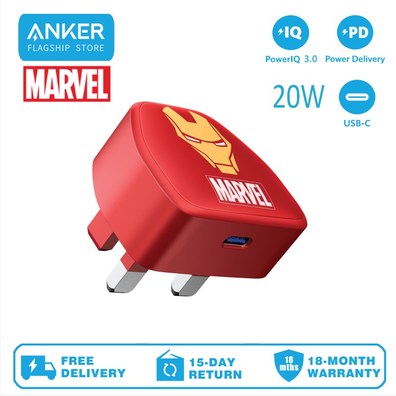Anker x Marvel A2633 PowerPort III Nano 20W USB C Charger for iPhone 13
