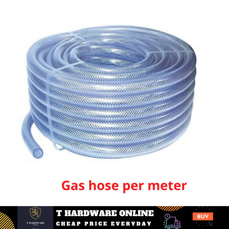 Gas Hose /Gas Pipe PVC Reinforced Flexible (9.5mmx15.5m) Loose Cut (PER