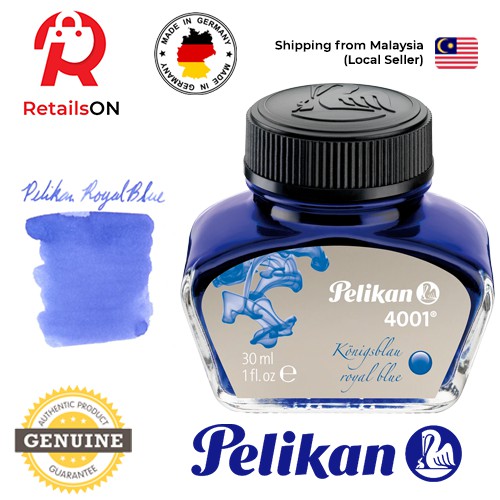 Pelikan 4001 30ml Ink Bottle Royal Blue / Fountain Pen Ink Bottle 1pc